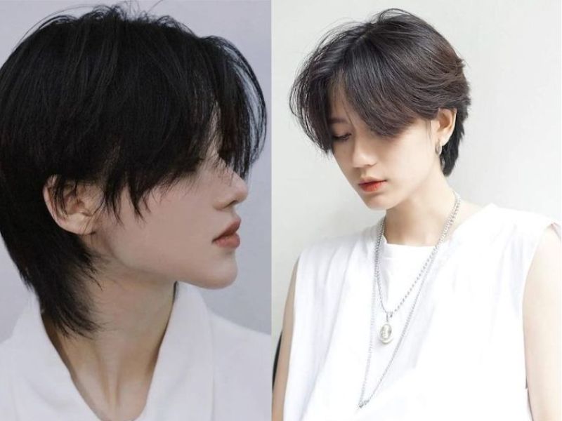 Kiểu tóc tomboy 2 mái 