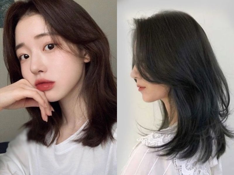 Mullet layer nữ mái dài