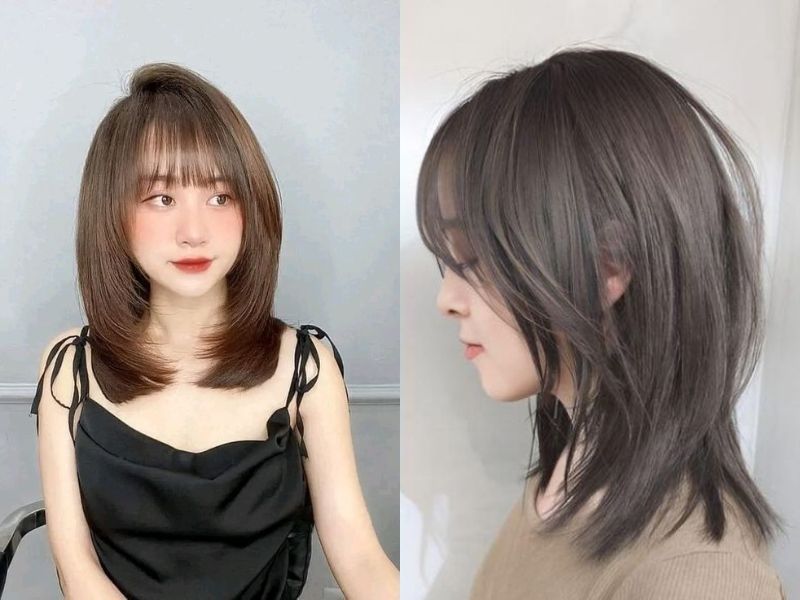 Mullet nữ uốn cụp