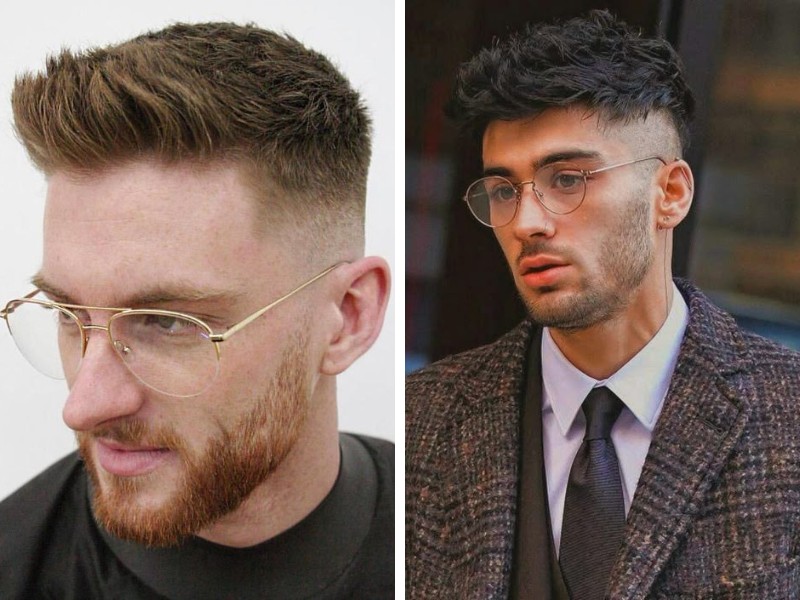 Kiểu Short Quiff mặt tròn