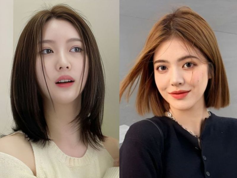 Tóc ngắn nữ duỗi tự nhiên