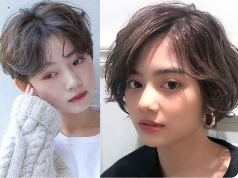 Tóc tomboy xoăn nhẹ