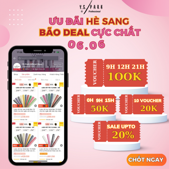 Bão deal cực chất từ thương hiệu lược YS Park Bão deal cực chất từ thương hiệu lược YS Park