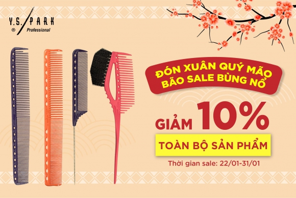 Chương trình khuyến mãi giảm 10% toàn bộ sản phẩm lược YS Park Chương trình khuyến mãi giảm 10% toàn bộ sản phẩm lược YS Park