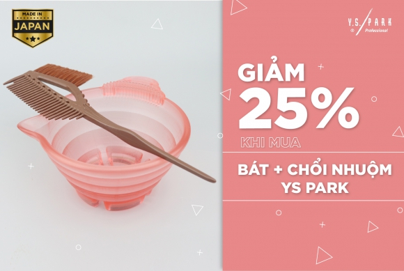 Giảm ngay 20% khi mua bát và chổi nhuộm YS Park Giảm ngay 20% khi mua bát và chổi nhuộm YS Park