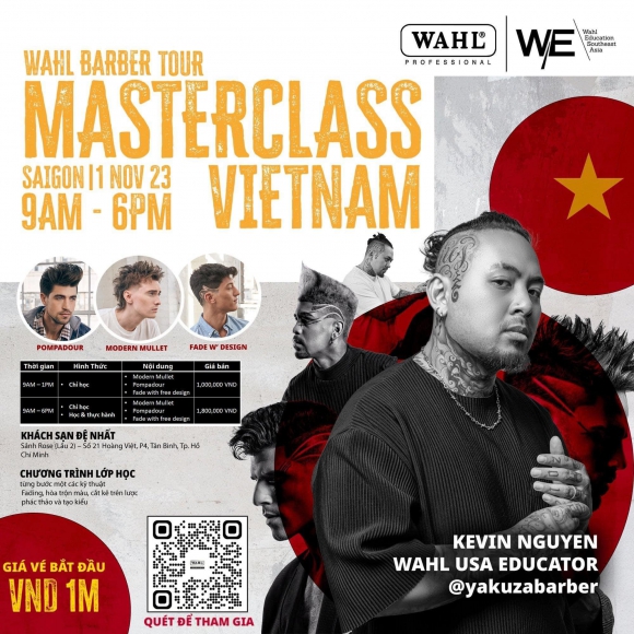 Chi tiết về khóa học WAHL Yakuza Master Class 2023 Chi tiết về khóa học WAHL Yakuza Master Class 2023