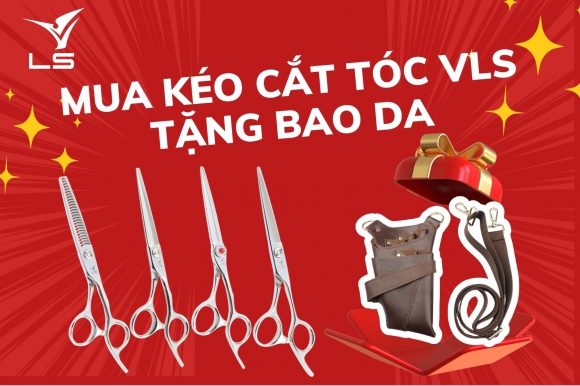 Mua kéo cắt tóc VLS tặng kèm bao da Mua kéo cắt tóc VLS tặng kèm bao da