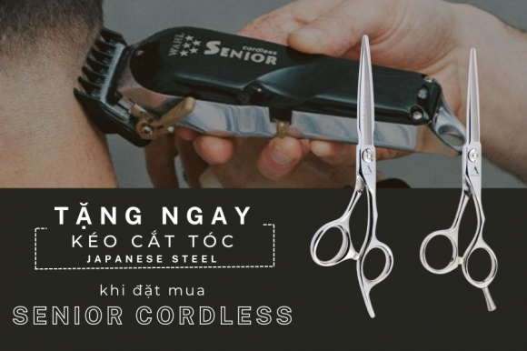 Mua tông đơ WAHL Senior Cordless tặng ngay kéo cắt tóc thép Nhật Mua tông đơ WAHL Senior Cordless tặng ngay kéo cắt tóc thép Nhật