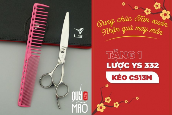 Tặng ngay 1 lược YS Park 332 khi mua kéo chuốt CS13M Tặng ngay 1 lược YS Park 332 khi mua kéo chuốt CS13M