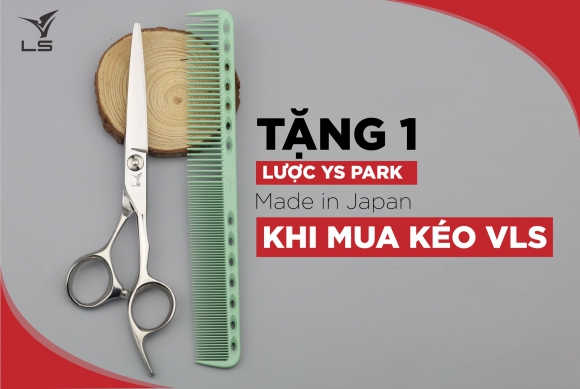 Tặng ngay 1 lược YS Park khi đặt mua kéo cắt tóc VLS Tặng ngay 1 lược YS Park khi đặt mua kéo cắt tóc VLS