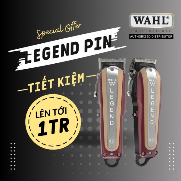 Mua tông đơ WAHL Legend pin nhận ưu đãi lên tới 1 triệu đồng Mua tông đơ WAHL Legend pin nhận ưu đãi lên tới 1 triệu đồng