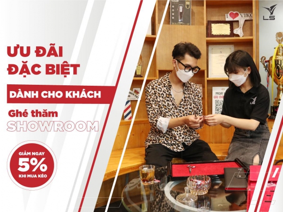 Ưu đãi cho khách ghé thăm showroom kéo cắt tóc VLS Ưu đãi cho khách ghé thăm showroom kéo cắt tóc VLS
