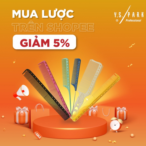 Giảm ngay 5% tất cả các dòng lược YS Park khi mua sắm trên Shopee Giảm ngay 5% tất cả các dòng lược YS Park khi mua sắm trên Shopee