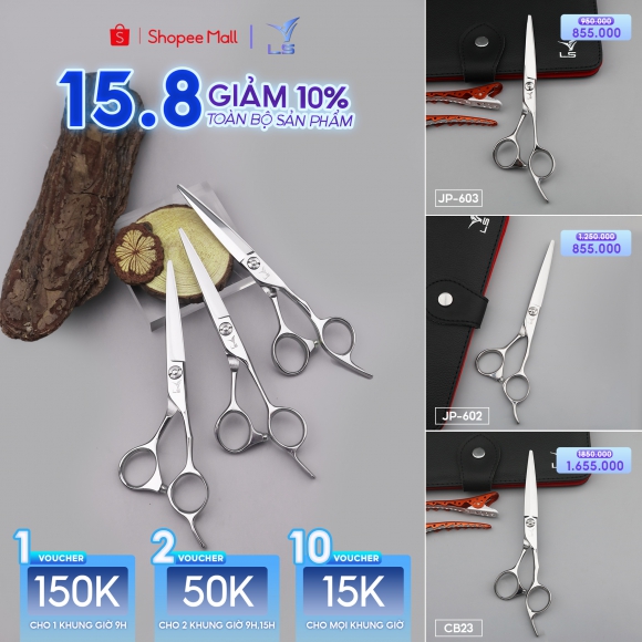 Siêu sale giữa tháng từ kéo cắt tóc VLS Siêu sale giữa tháng từ kéo cắt tóc VLS