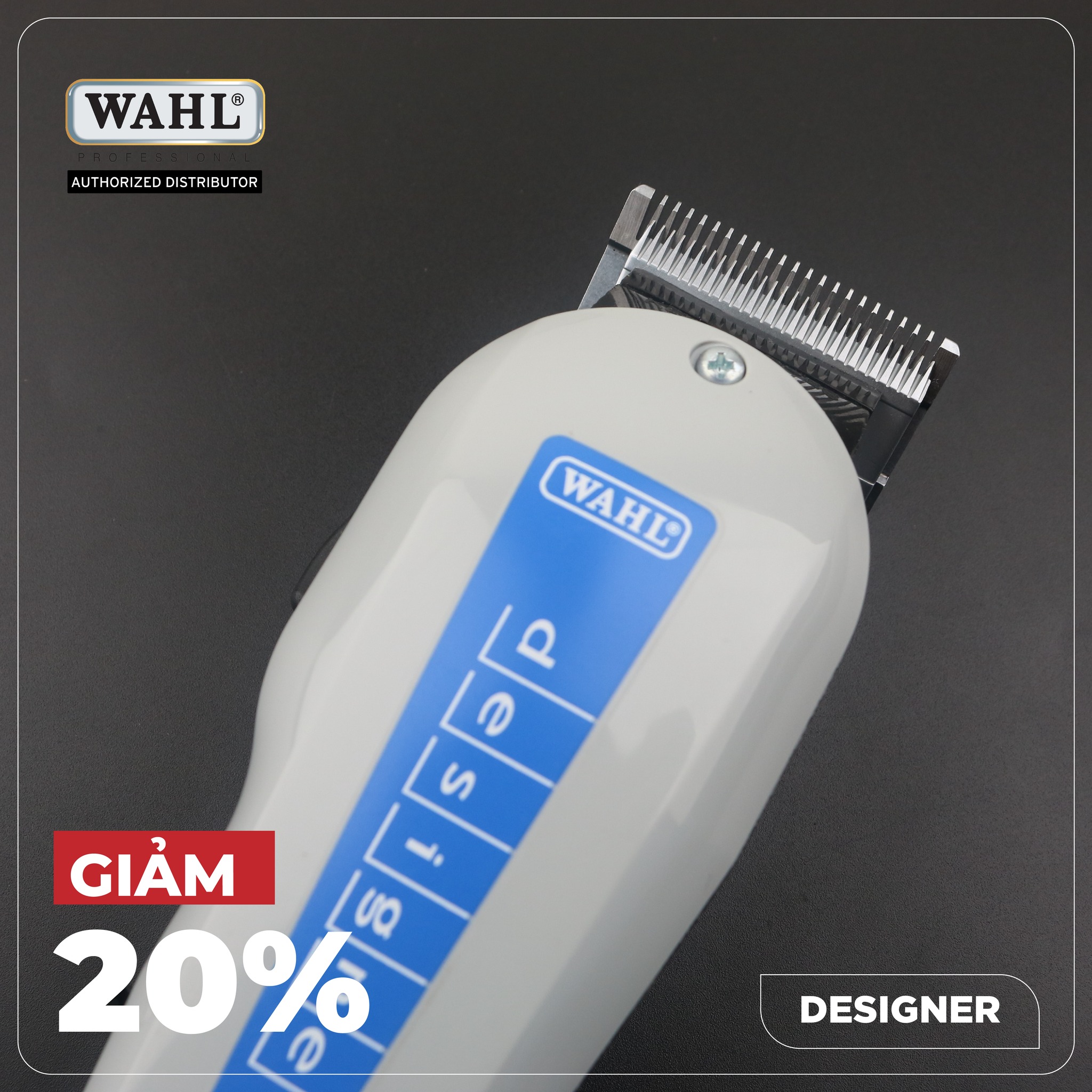WAHL Designer thao tác tốt trên tóc dày